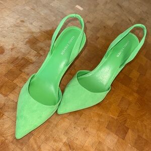 Marc Fisher Lime Green Slingback Heels